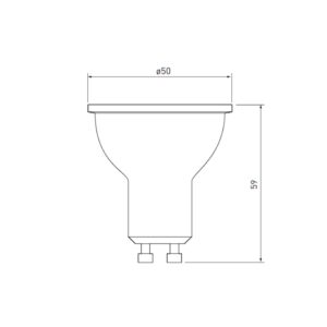 LED pirn GU10, 7W, 600lm, 4000K, 120°, DIM