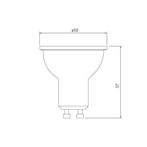 LED pirn GU10, 1W, 110lm, 4000K, 120°