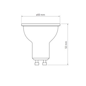 LED pirn GU10, 4,9W, 420lm, 3000K, 60°